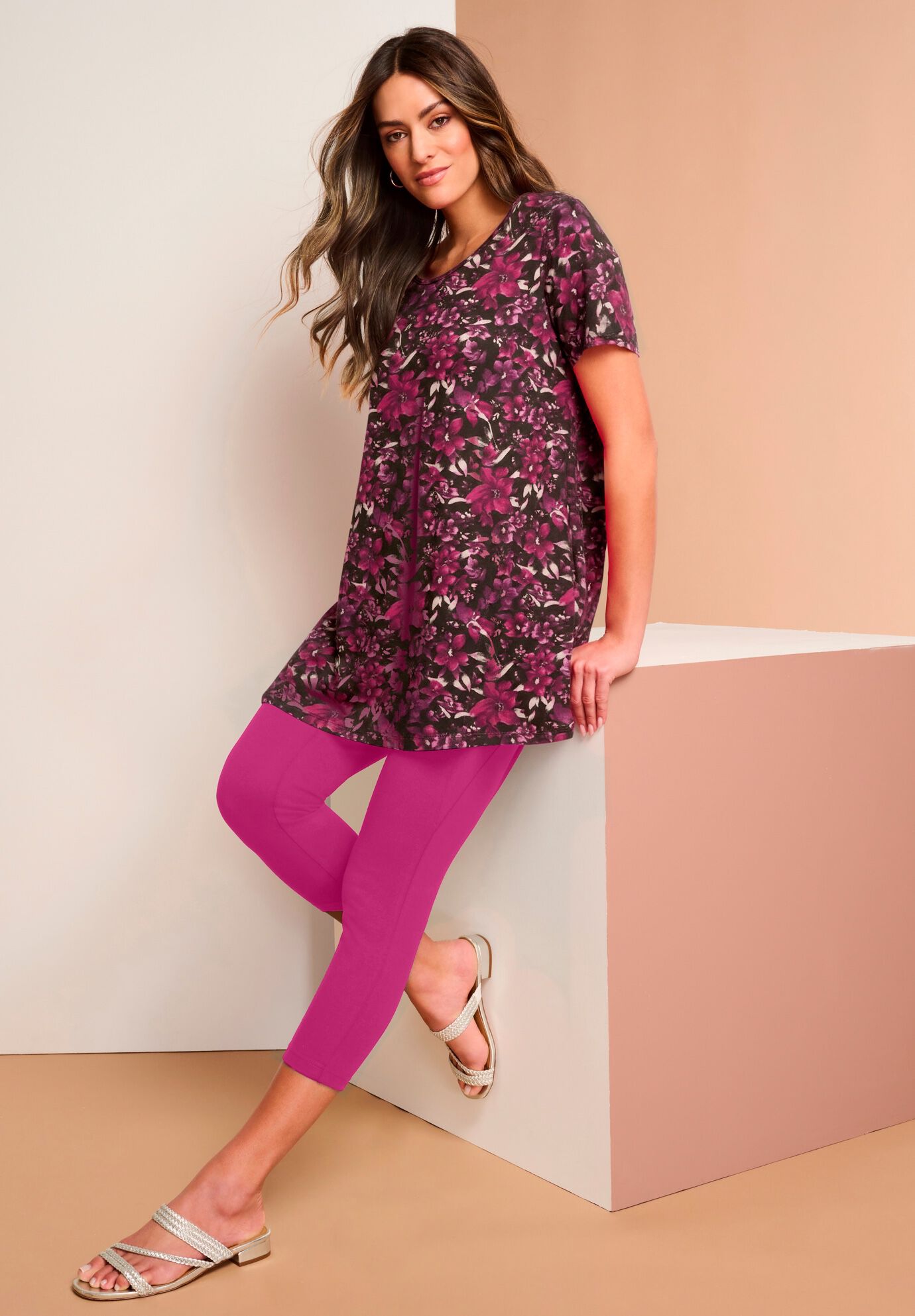Plus Size Cotton Ultimate Scoopneck Swing Tunic, , alternate image number 5