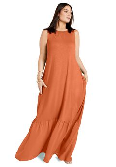 Plus Size Orange Dresses