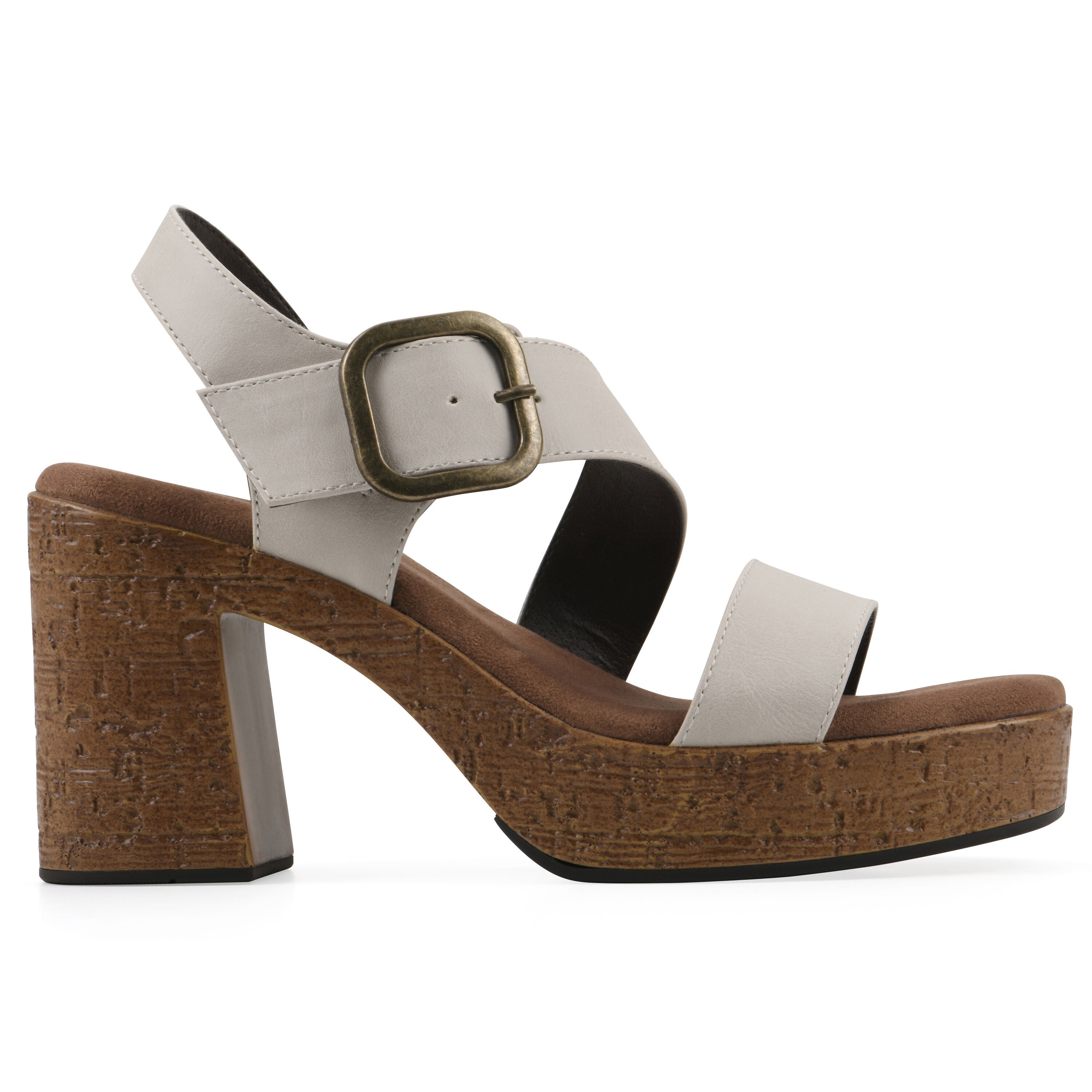Barb Platform Sandal, CREAM SMOOTH, alternate image number 2