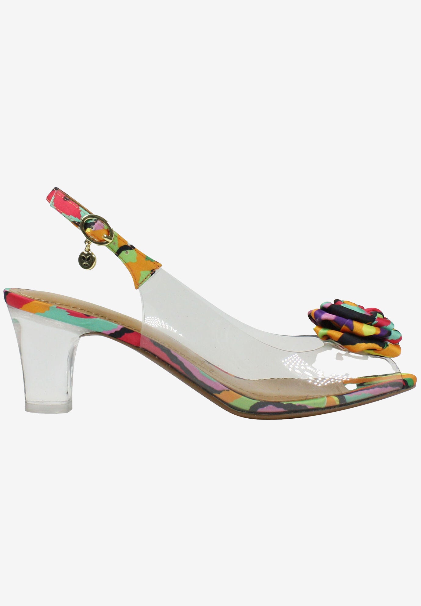 Dailona Sandals with Clear Acrylic Heel 4342814 Woman Within