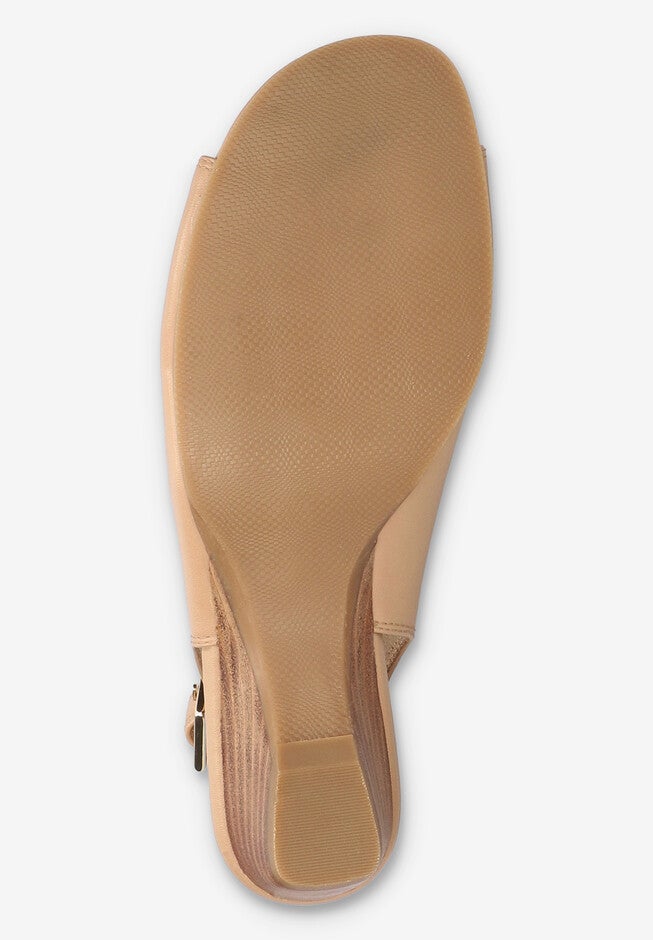 Yakira Wedge Sandal, NATURAL LEATHER, alternate image number 5
