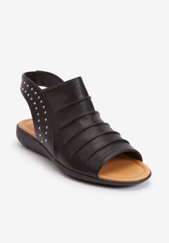 Wide Width Black Dress Sandals