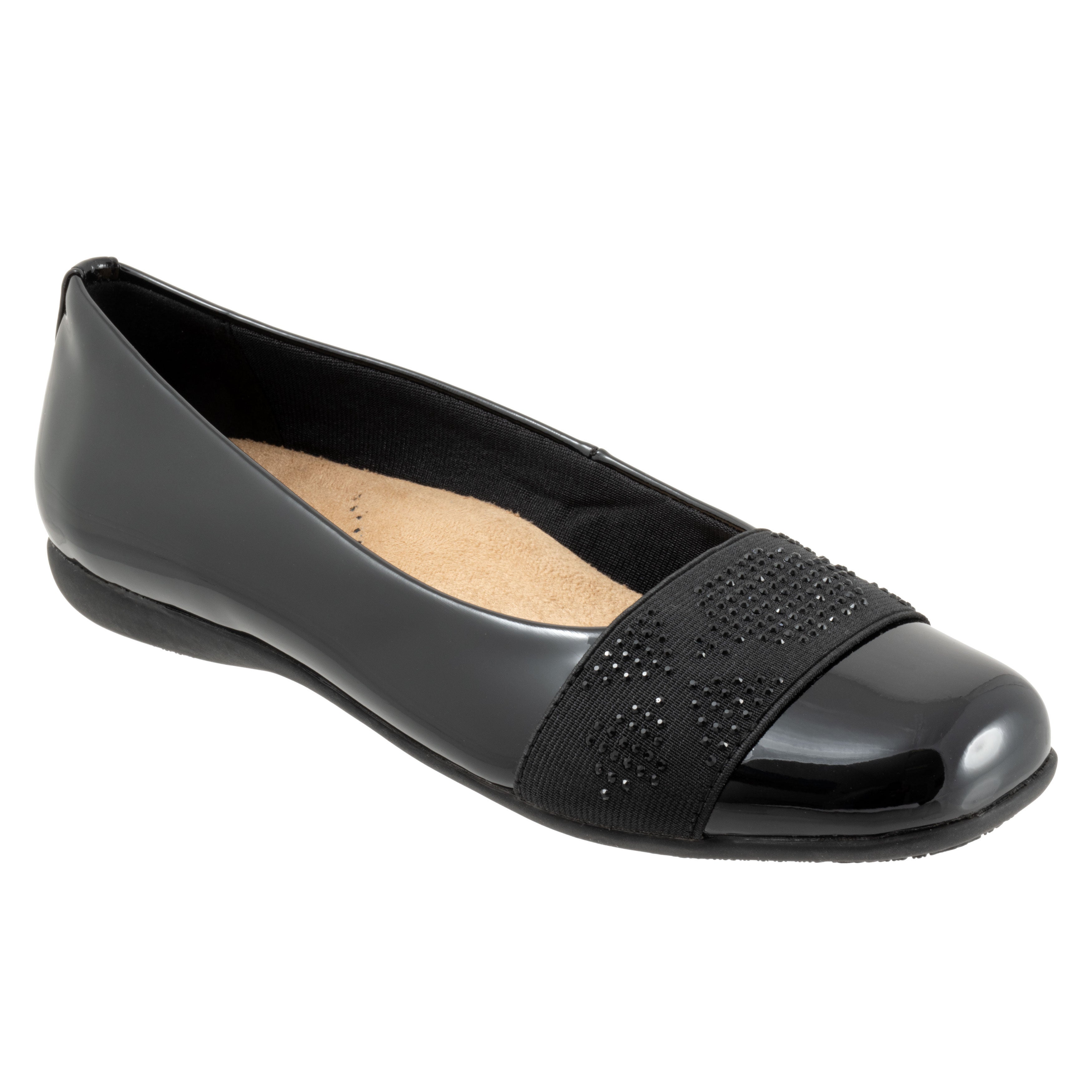 Samantha Flat, BLACK PATENT, hi-res image number 0