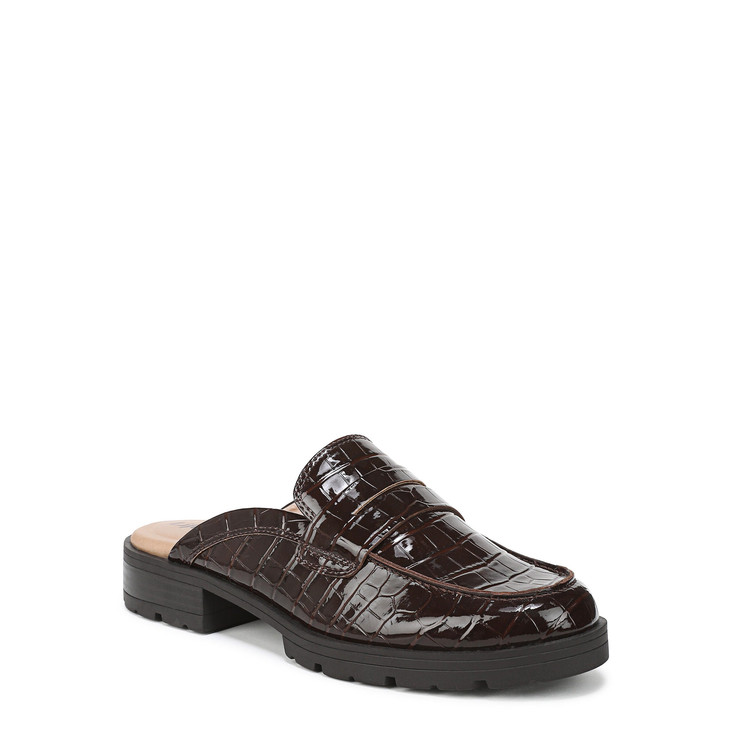 London Slip-On Mule Loafer, DARK BROWN CROC, hi-res image number 0