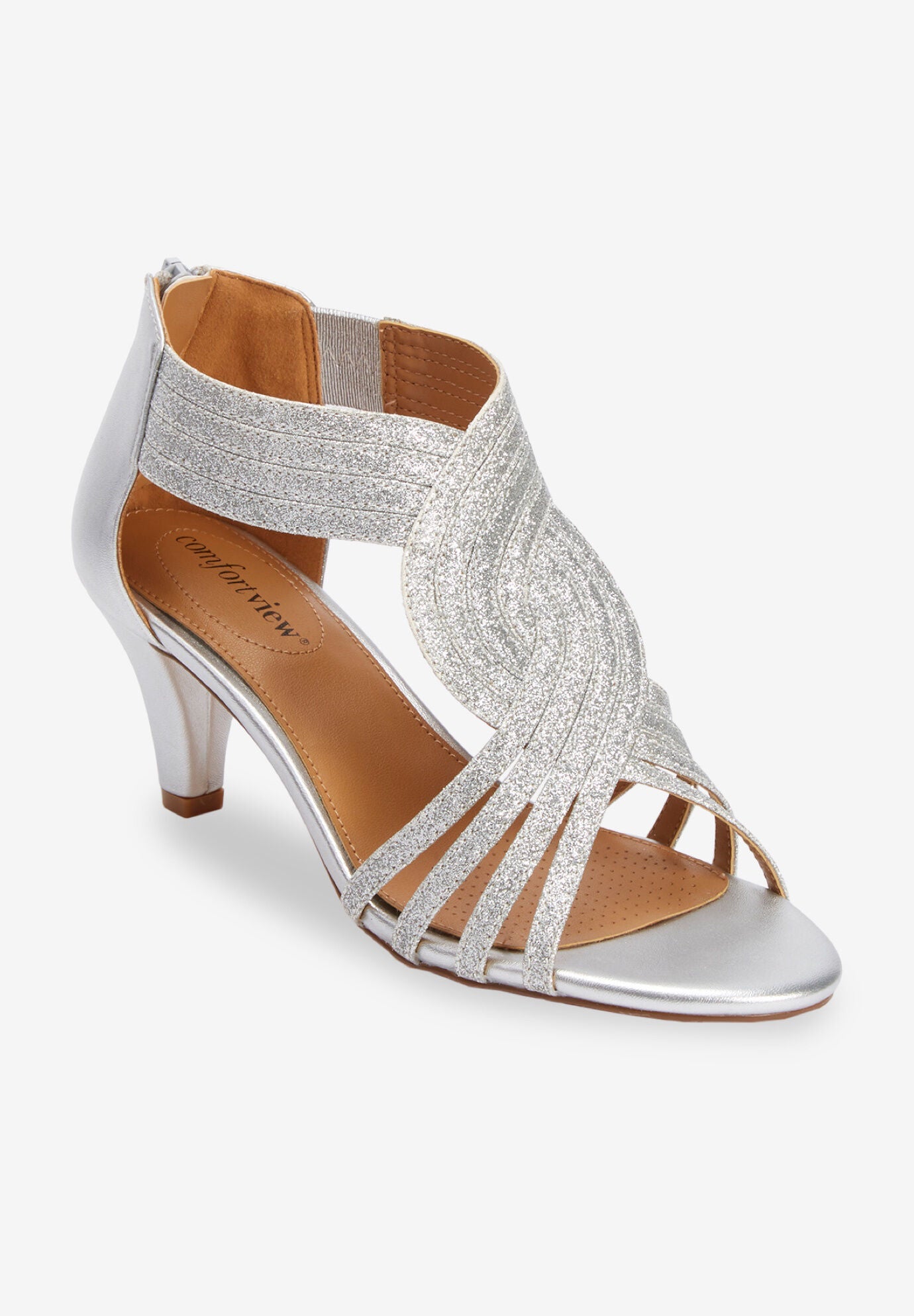 Woman within wide width shoes store