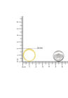 Yellow Gold Plated Sterling Silver Channel Set Round Champagne Diamond 11 Stone Band Ring, , alternate image number null