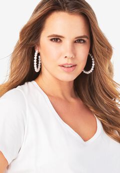 Pearl Hoop Earrings