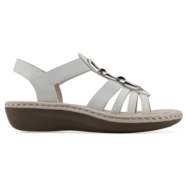 Caselyn Wedge Sandal, WHITE NUBUCK, alternate image number 2