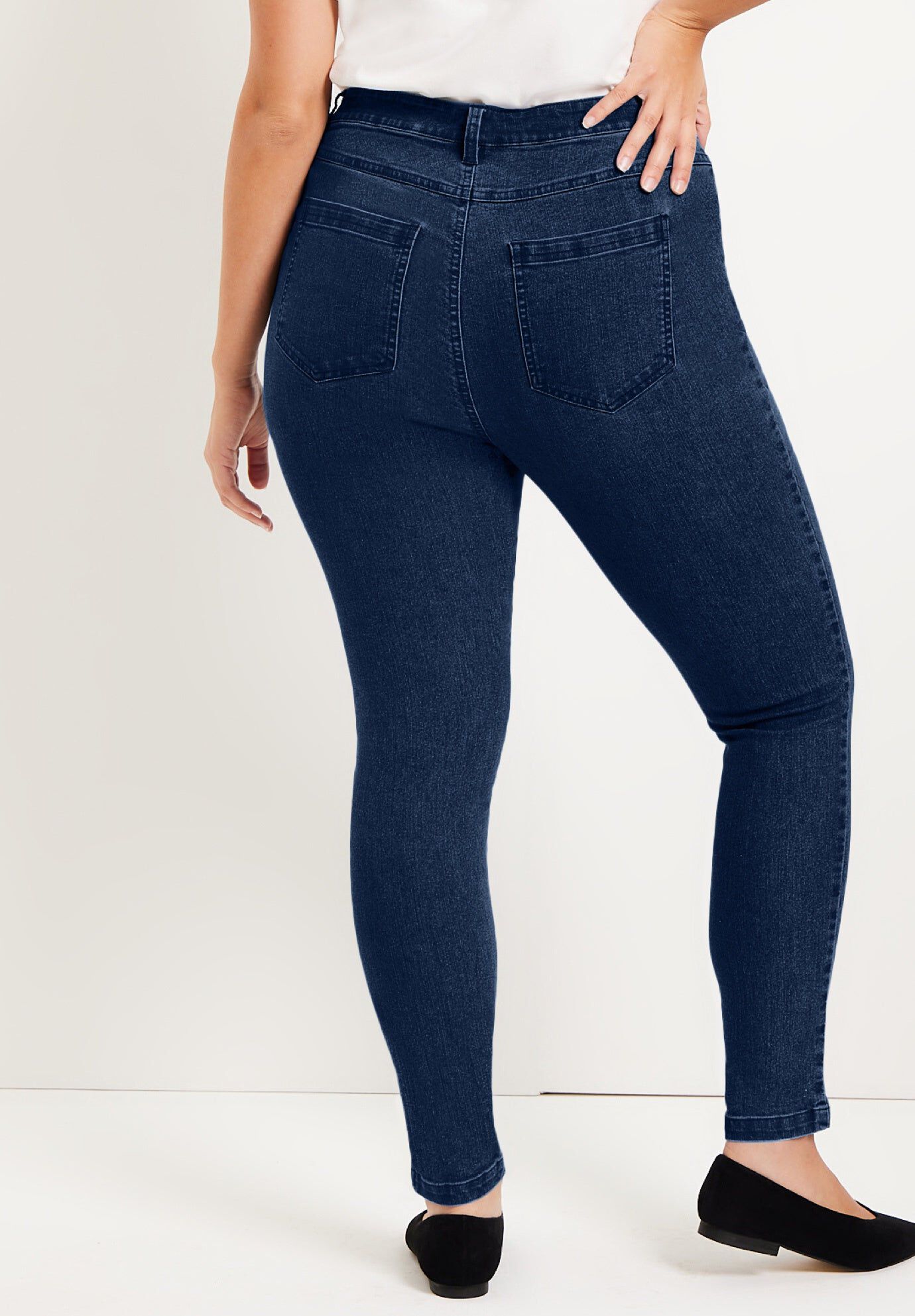 Skinny Jeans - Curvie Fit for Fuller Hips, Dark Blue | Woman Within