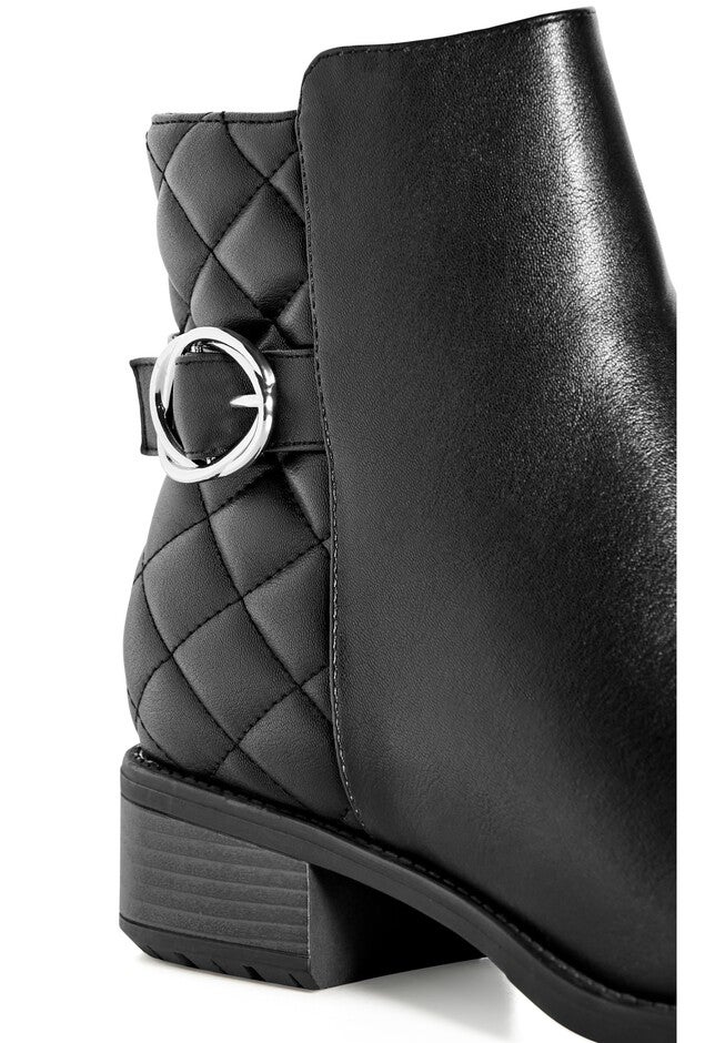 Kylee Quilted Ankle Boot, BLACK, alternate image number null