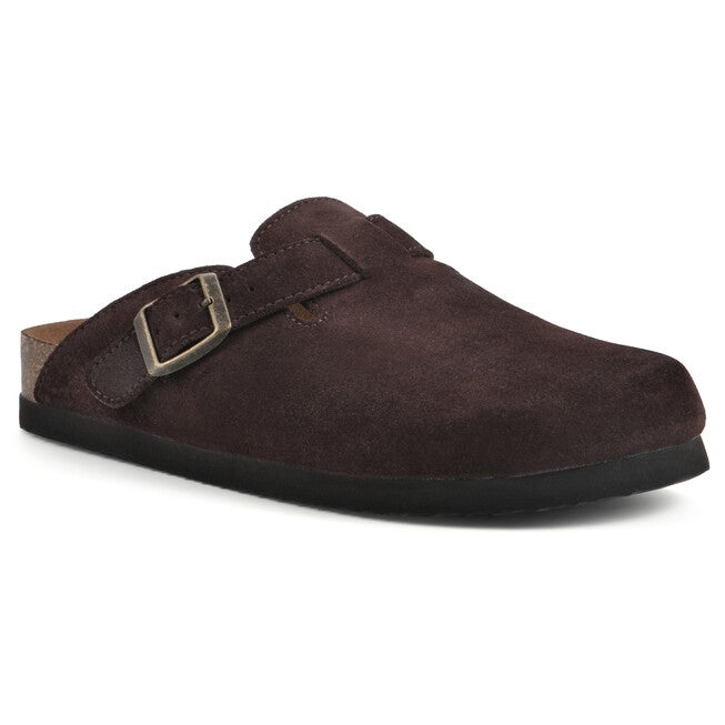 Bari Footbeds Clog, BROWN SUEDE, hi-res image number 0