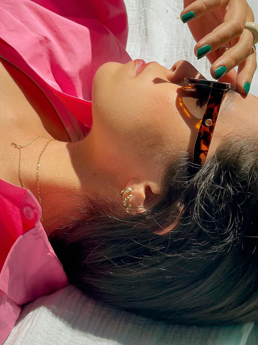 Toda Double Hoop Earrings, GOLD, alternate image number 4