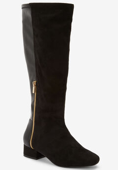 Black Faux Suede Boots