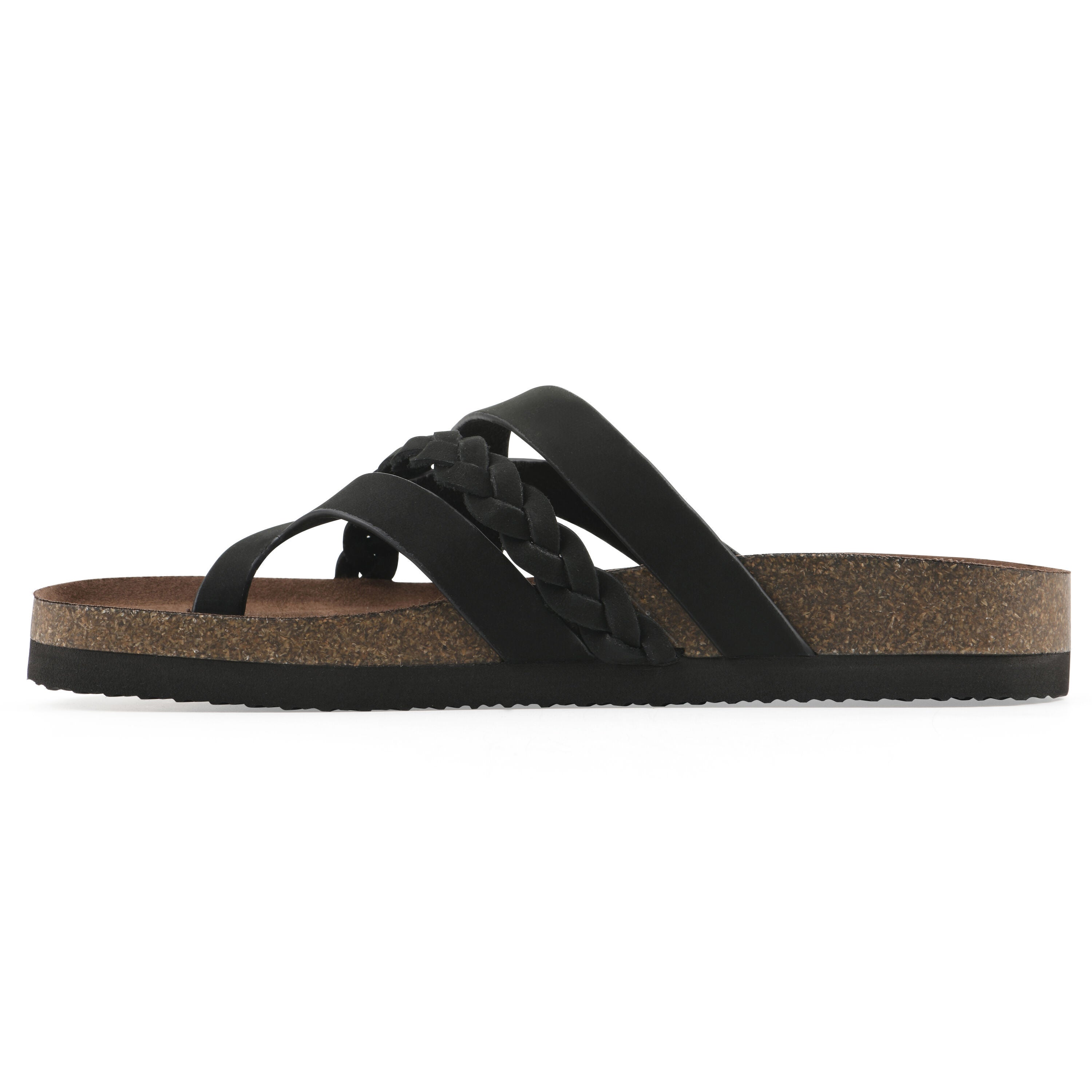 Halogen Footbeds Sandal, BLACK NUBUCK, alternate image number 3