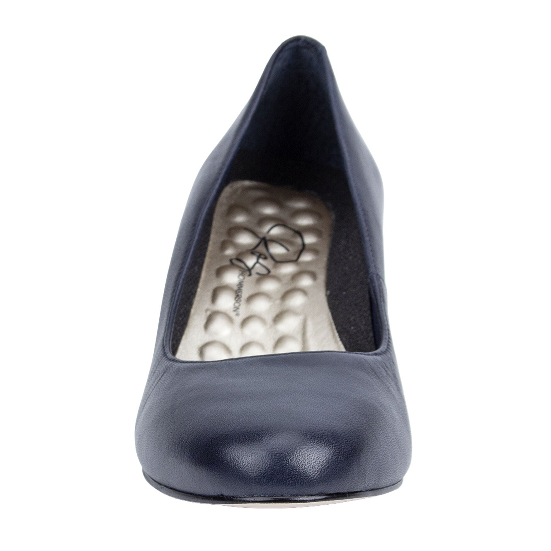 Joy II Round Toe Pump, NAVY BLUE LEATHER, alternate image number 4