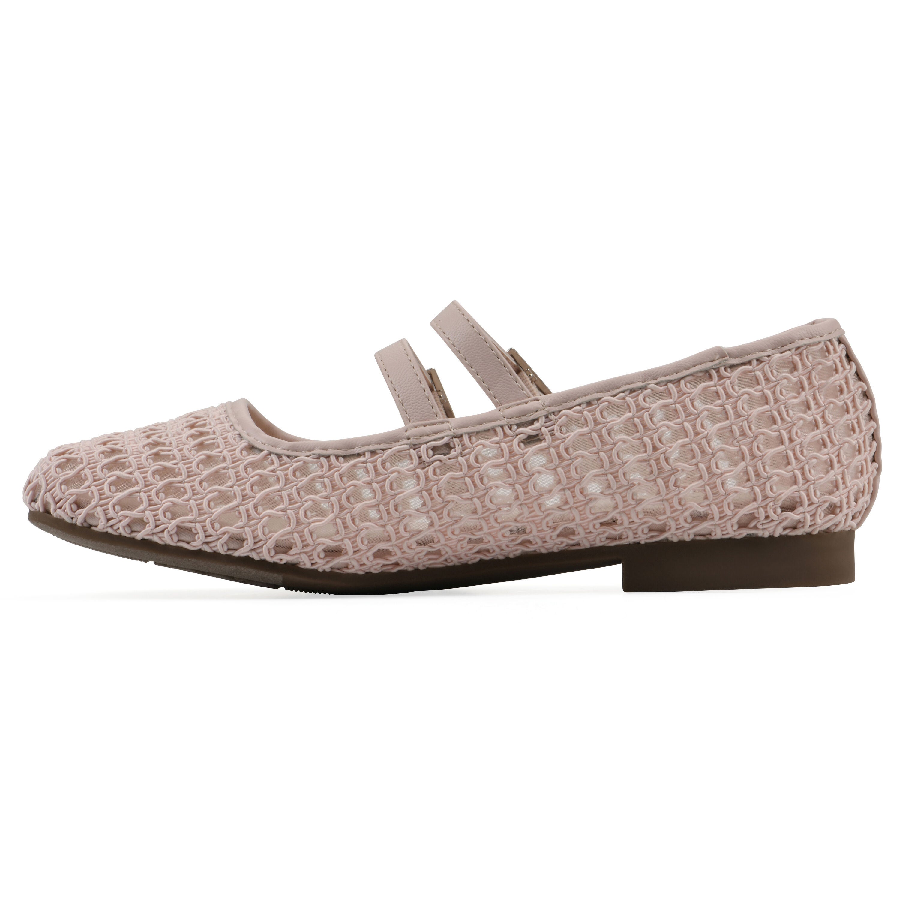 Besnik Mary Jane Flat, LIGHT PINK FABRIC, alternate image number 3