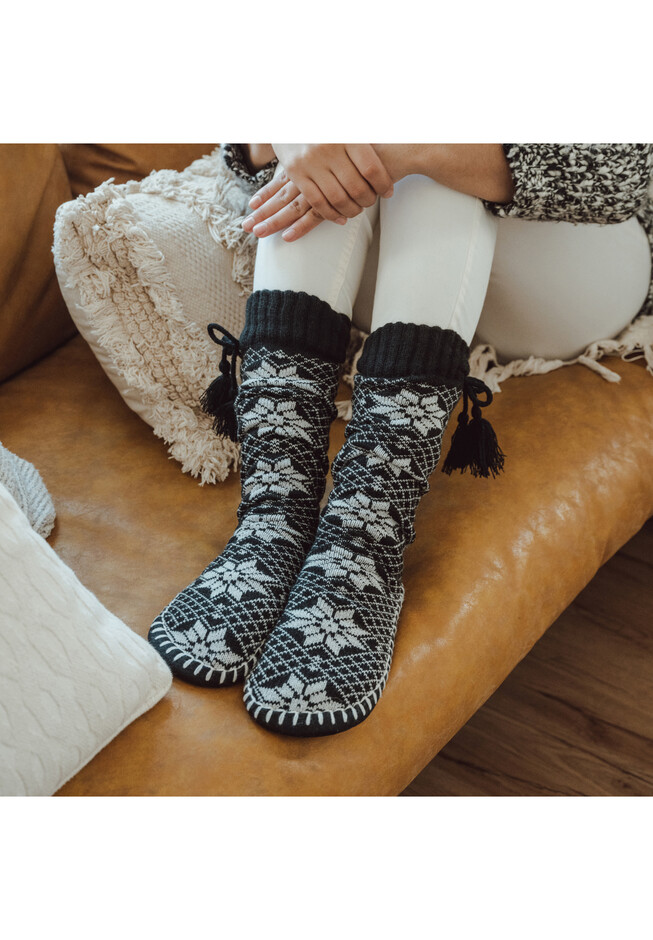 MUK LUKS Women's Slipper Socks with Tassels