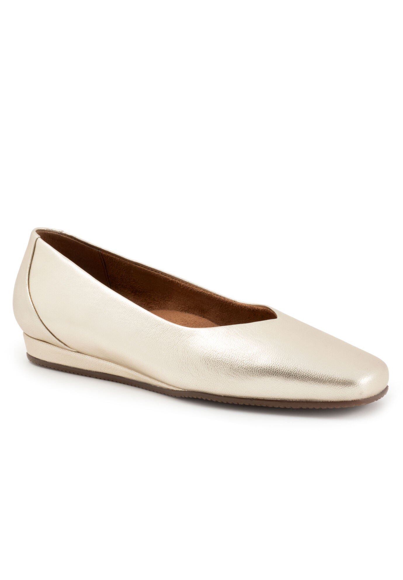 Vellore Ballerina Flat, PALE GOLD METALLIC, hi-res image number 0