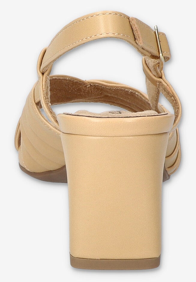 Lucie Square Toe Sandal, BEIGE, alternate image number 3