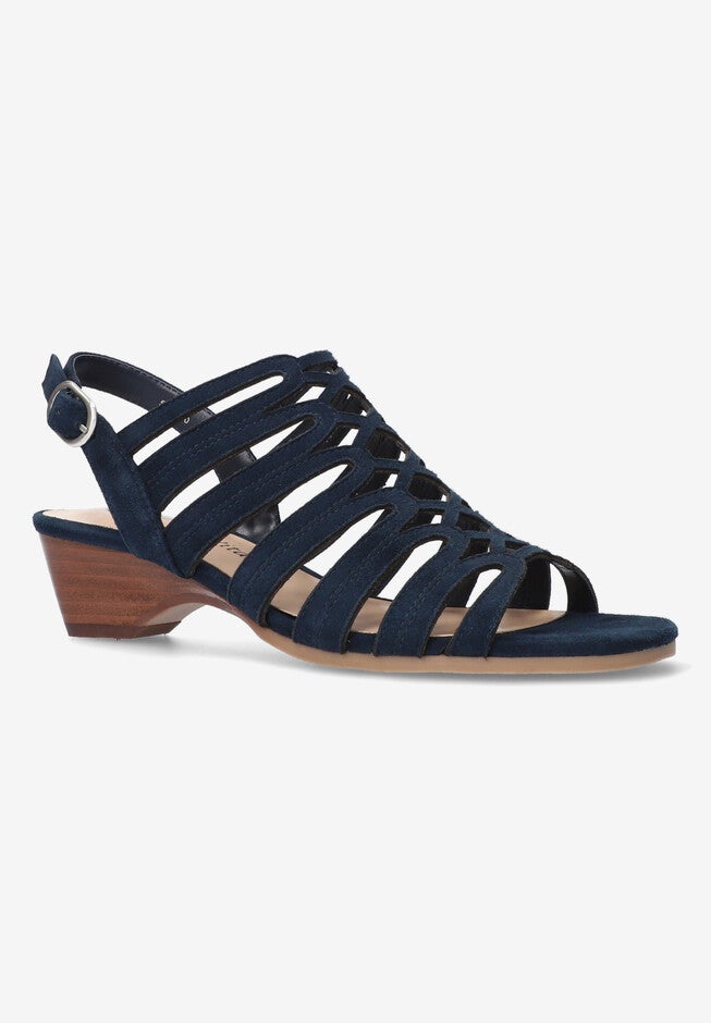 Taresa Sandal, NAVY SUEDE LEATHER, hi-res image number null