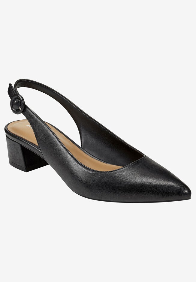Grand Central Slingback , BLACK LEATHER, hi-res image number null