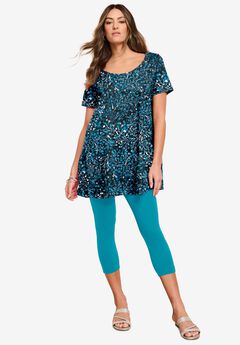 Plus Size Cotton Ultimate Scoopneck Swing Tunic