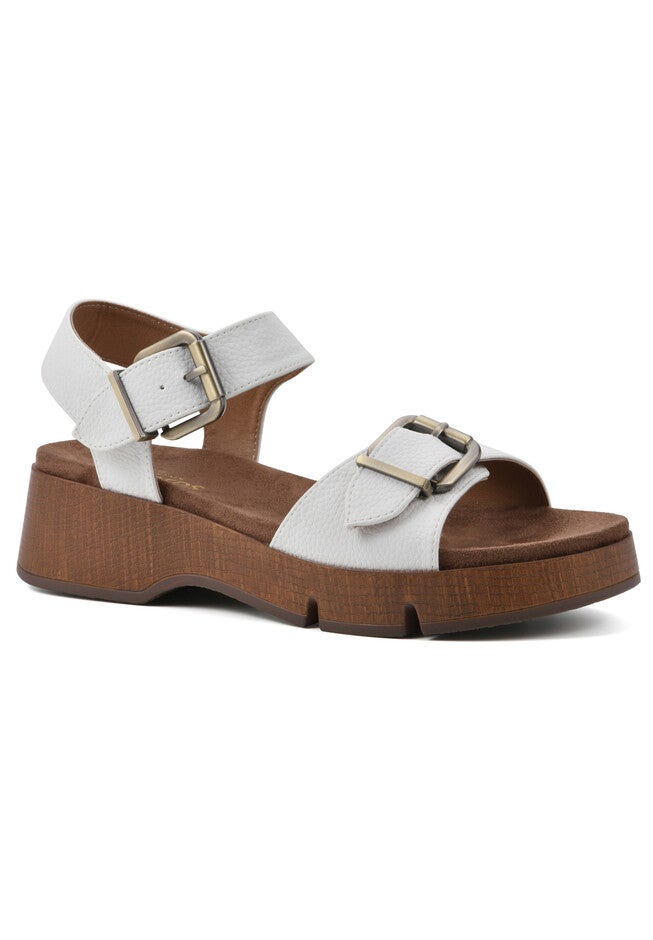 Leftmost Casual Sandal, WHITE SMOOTH, hi-res image number null