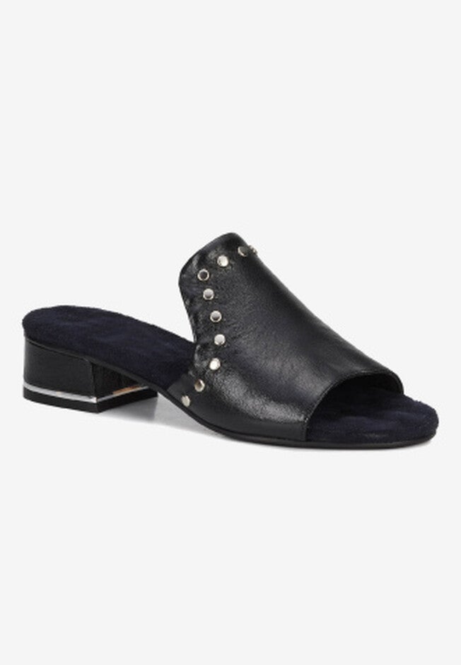 Bizzy Sandal, BLACK TUMBLED LEATHER, hi-res image number 0