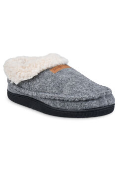 Faux Wool Mocassin Fullfoot With Collar Slipper