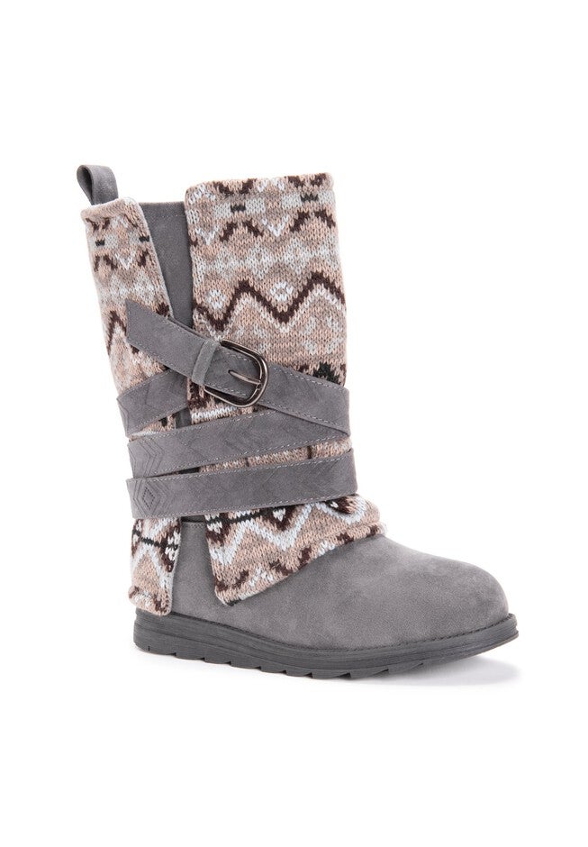 Nikki Belt Wrapped Boot by Muk Luks®, GREY, hi-res image number null