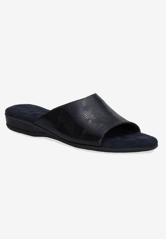 Cam Ii Slide Sandal, BLACK PATENT LIZARD, hi-res image number 0