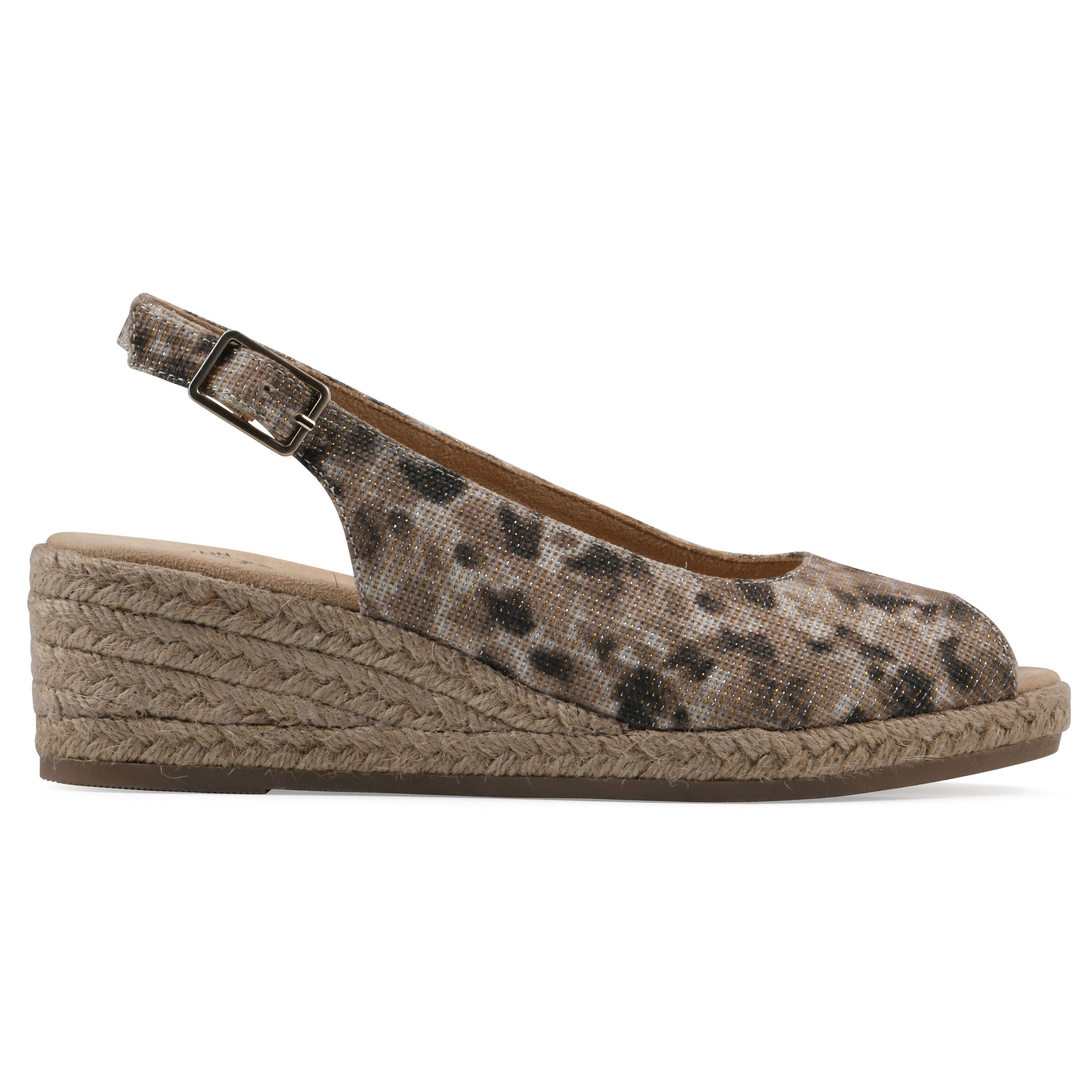 Maize Espadrille Wedge, METALLIC LEOPARD, alternate image number 2