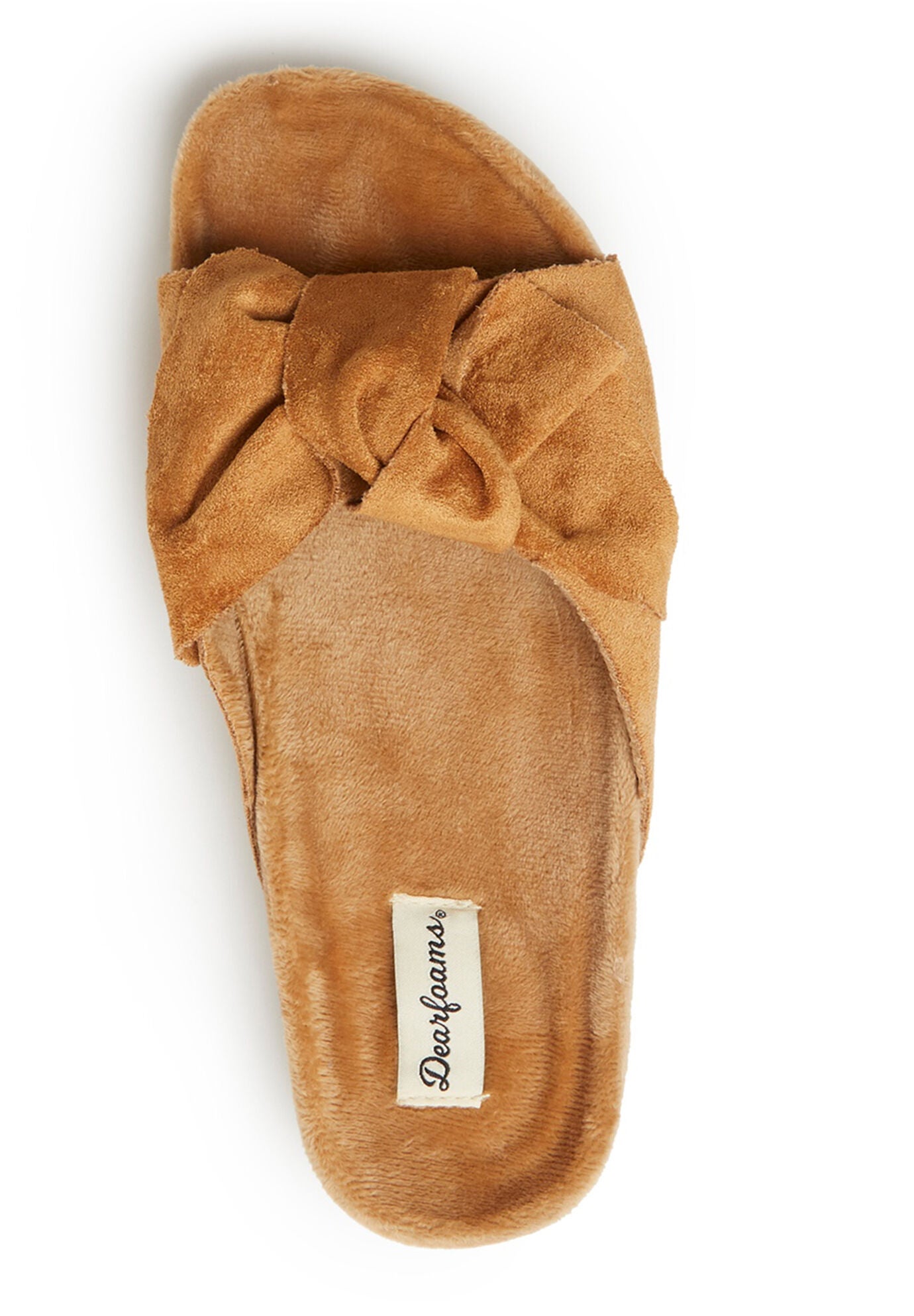 Women's megan microsuede bow on sale molded footbed slide slipper
