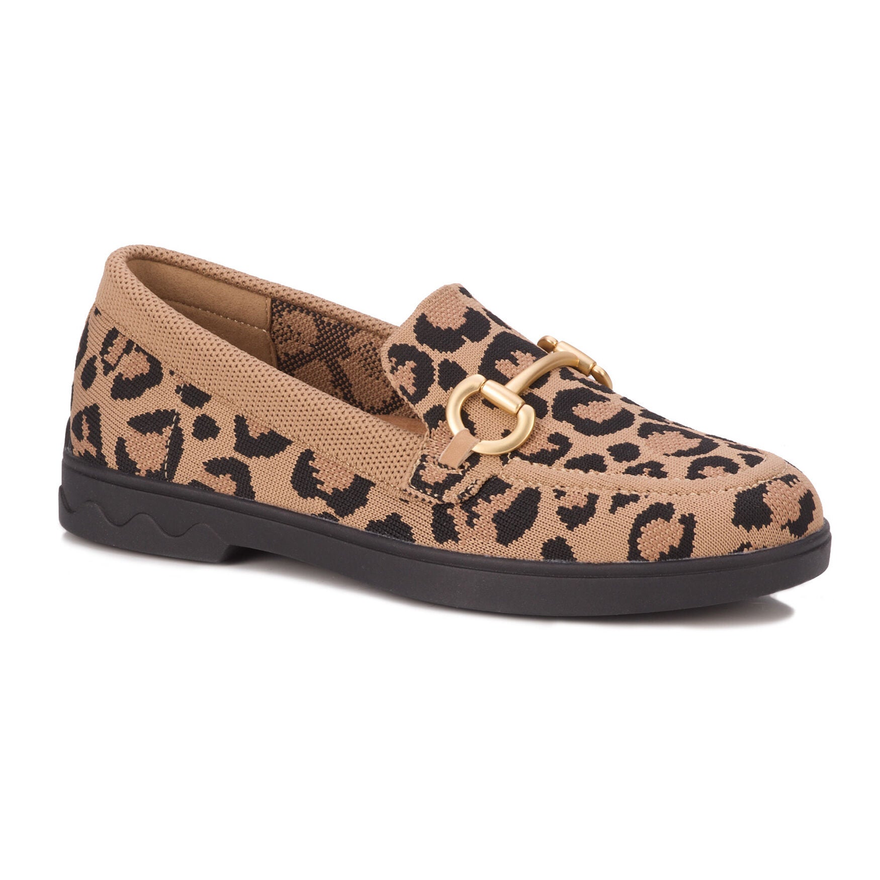 Gwyneth Stretch Knit Loafer, LEOPARD, on-hover image number 1