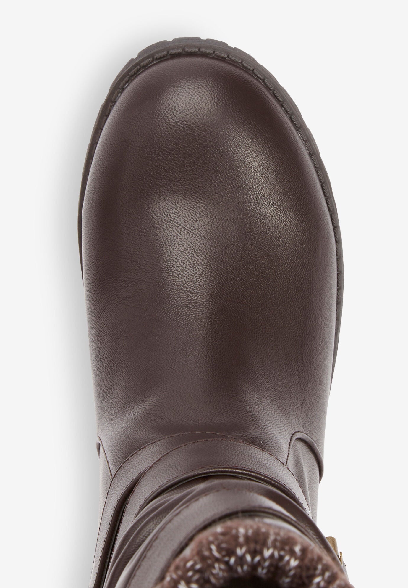Woman within wide online calf boots