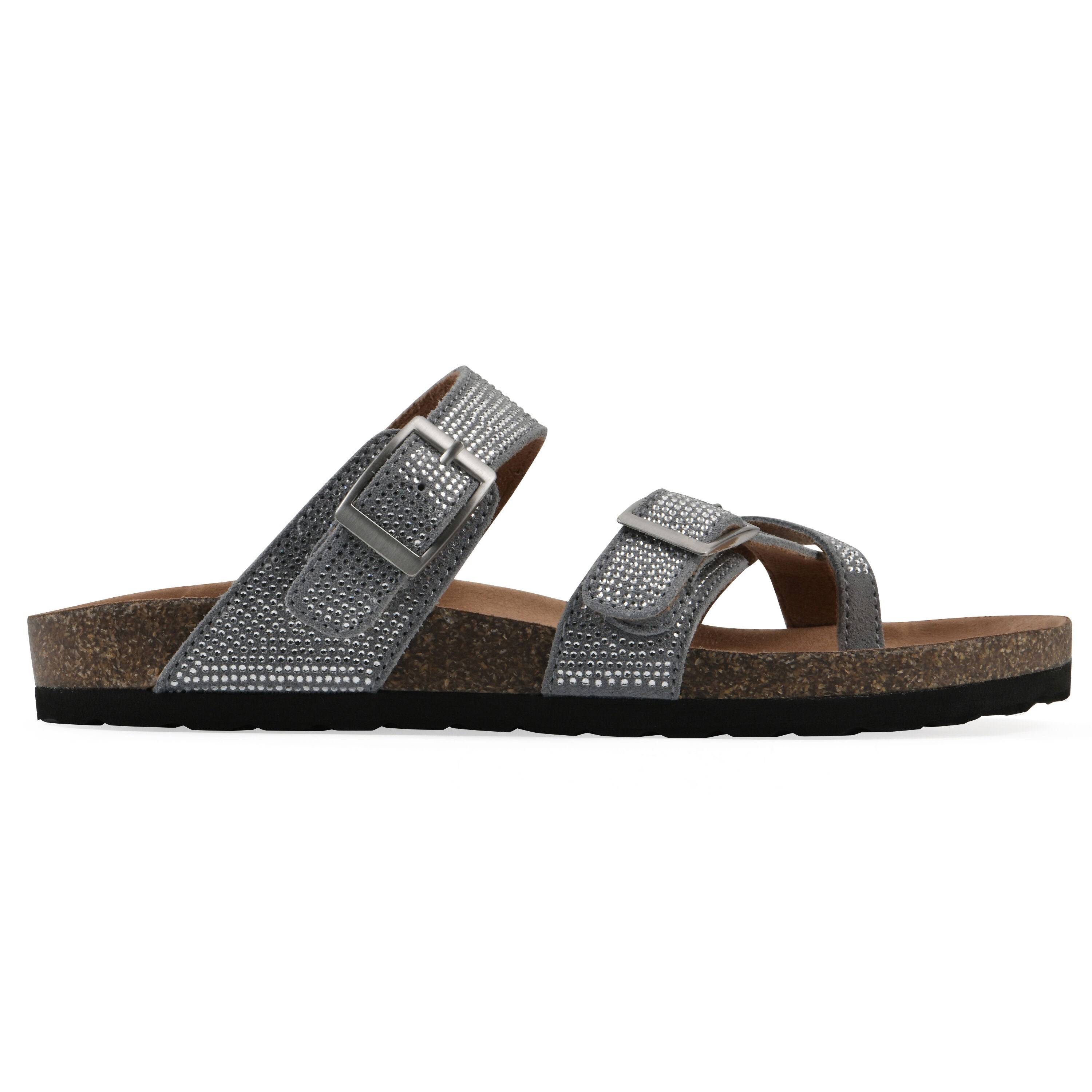 Grays Footbeds Sandal, BLUE SUEDE, alternate image number 2