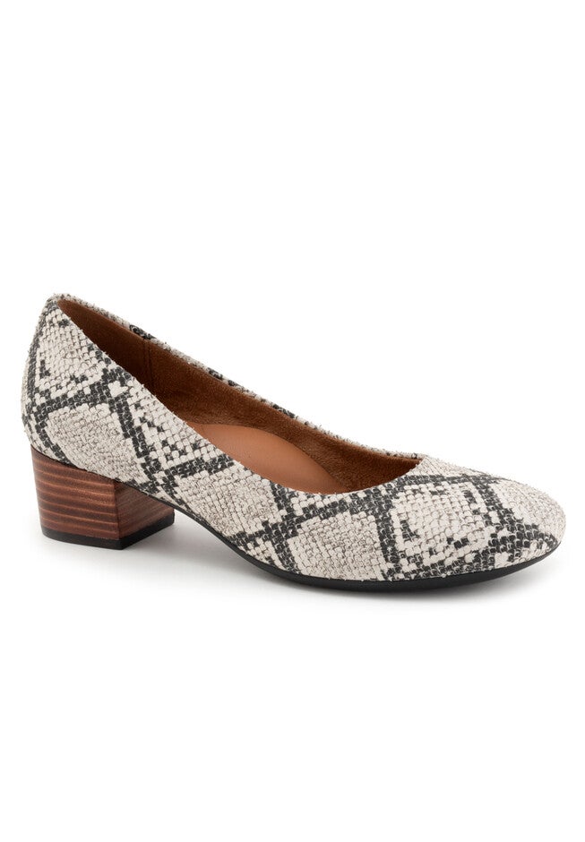 Lynn Heeled Pump, BLACK WHITE SNAKE, hi-res image number 0