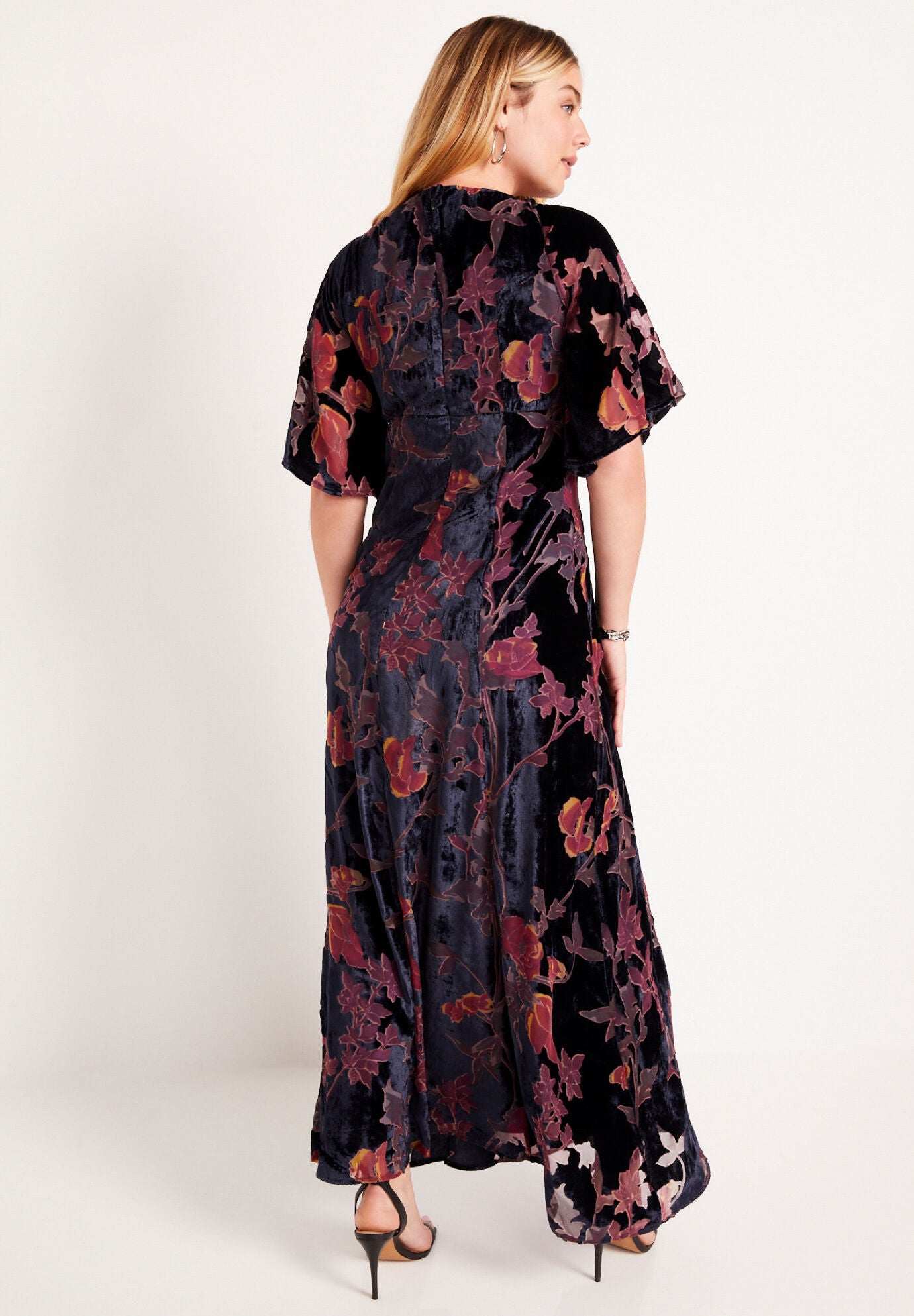 Burnout Velvet Maxi Skirt (S)
