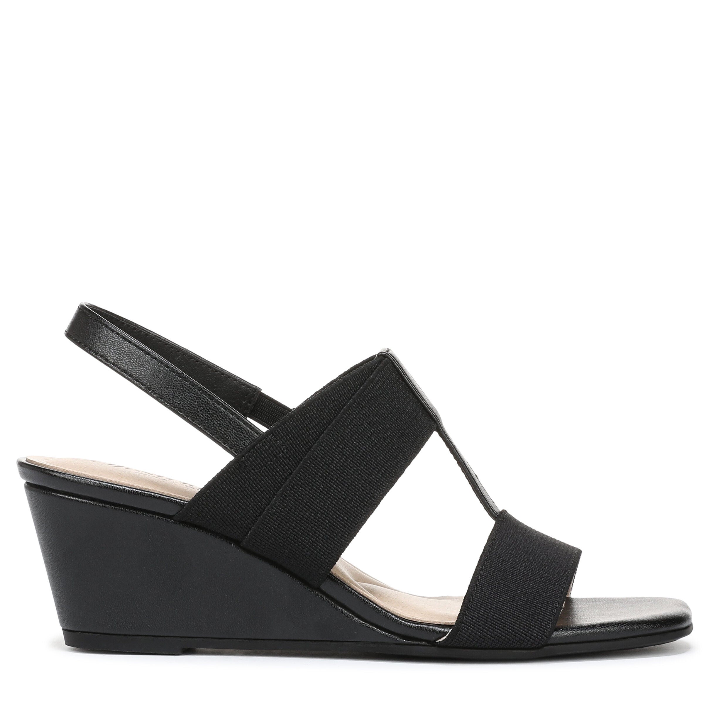 Sweet Slingback Wedge Sandal, BLACK, alternate image number 3