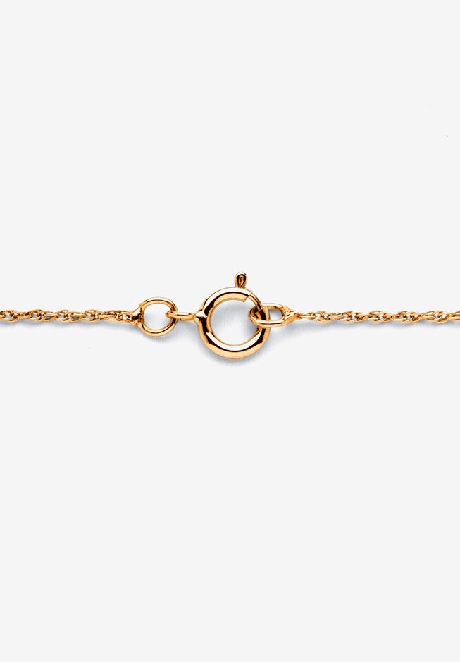 1.25 Tcw "Cz In Motion" Drop Necklace 14K Gold-Plated Sterling Silver, , on-hover image number null