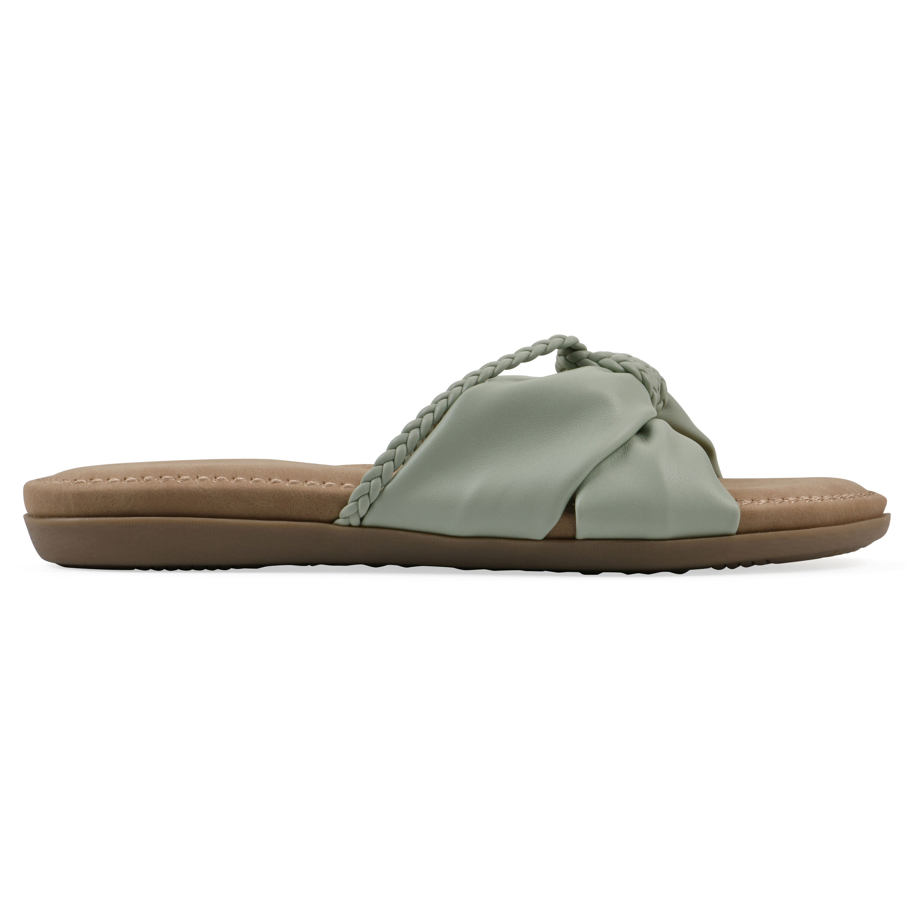 Fasha Slide Sandal, SAGE GREEN, alternate image number 2