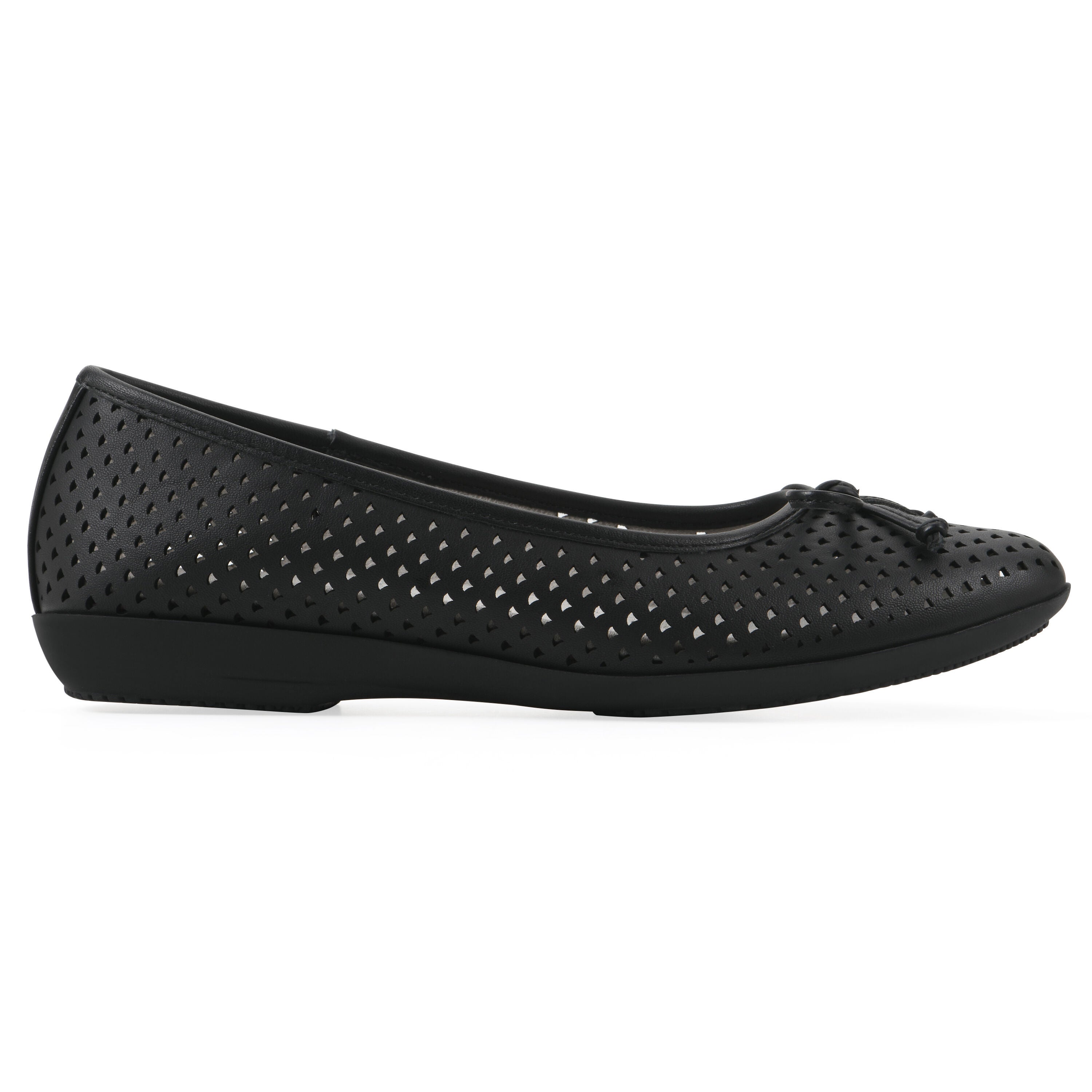 Carris Ballet Flat, BLACK SMOOTH, alternate image number 2