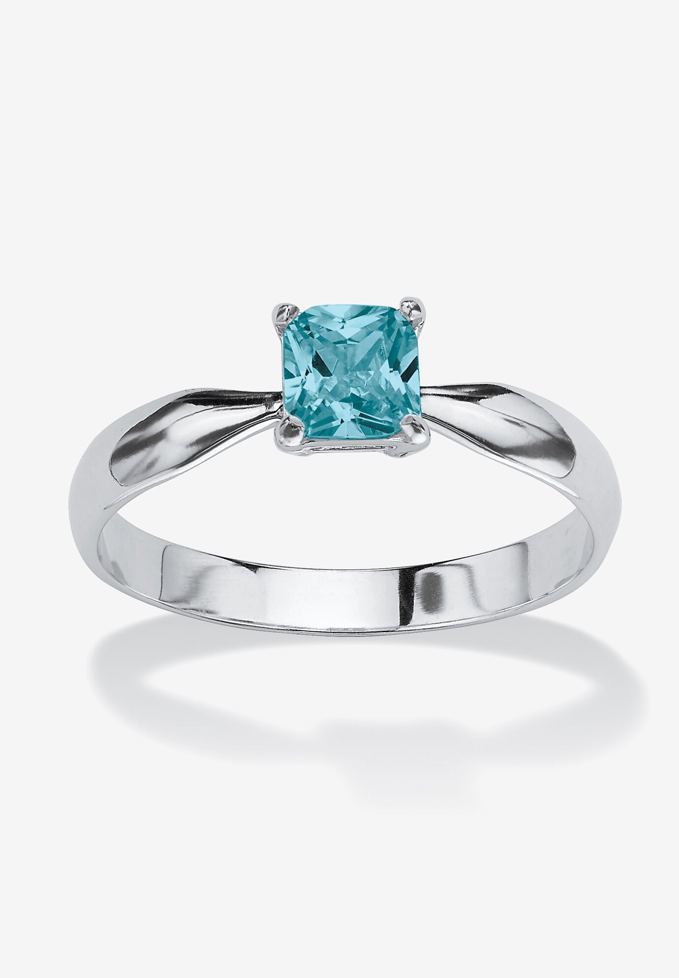 Birthstone .925 Silver Solitaire Ring, DECEMBER, hi-res image number 0