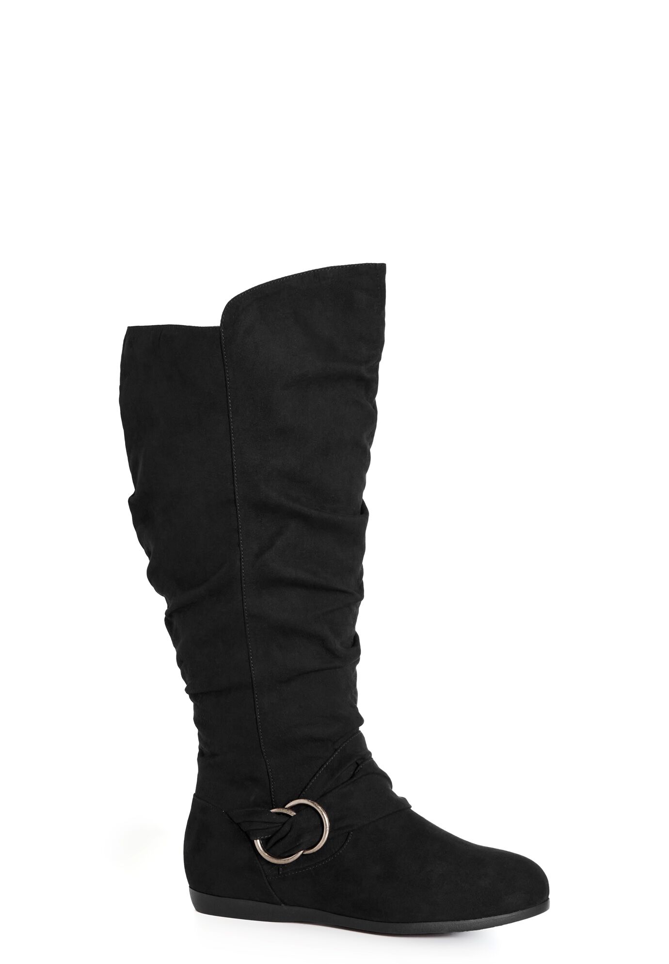 Avenue Women's Cloudwalkers Wide Fit Kendra Tall Boot - Faux Suede With Beaded Tassel, Side Zip - View #7