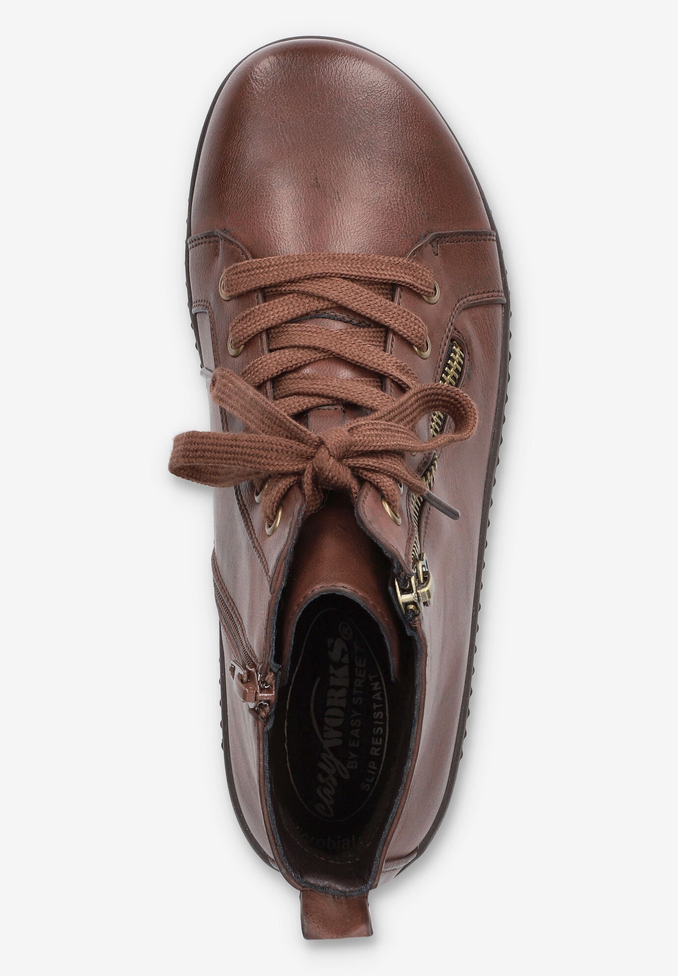 Hollyann Slip-Resistant Ankle Boot, BROWN BURNISHED, alternate image number 6