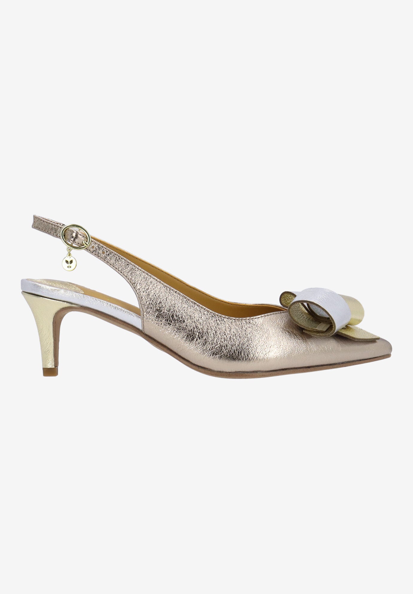 Delara Slingback Pump, TAUPE GOLD SILVER, alternate image number 3