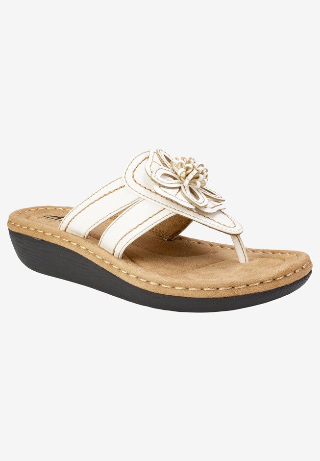 Carnation Sandal , WHITE SMOOTH, hi-res image number 0