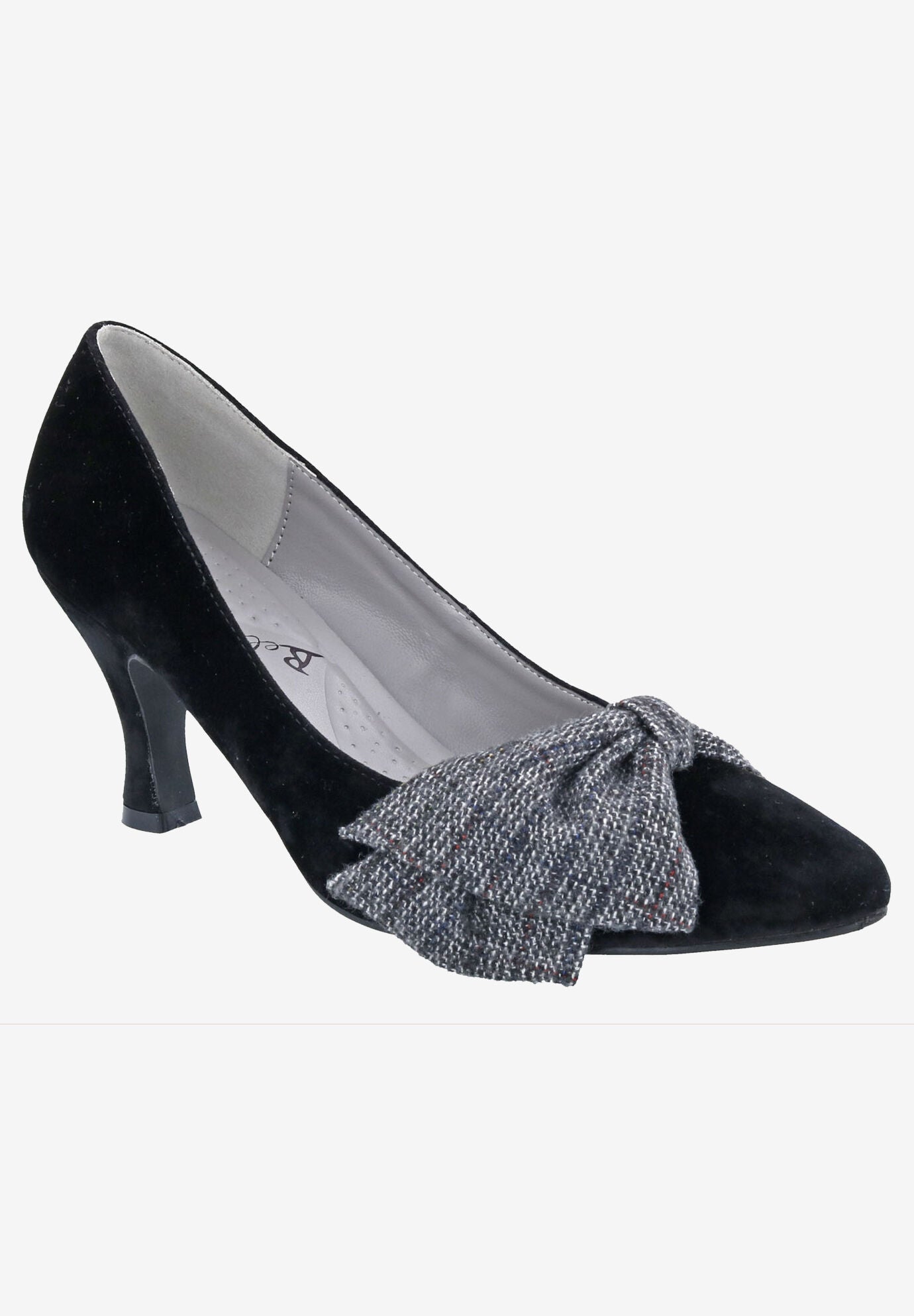 Plaid kitten heel pumps shop