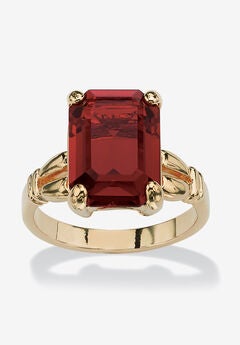 Yellow Gold Plated Simulated Birthstone Ring