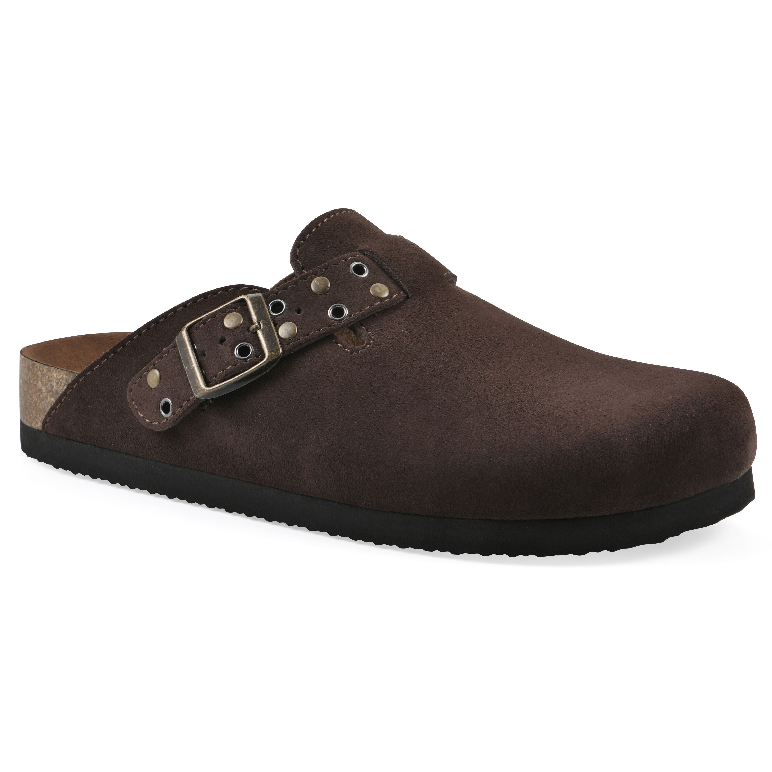 Benben Footbeds Clog, COCO BROWN SUEDE, hi-res image number 0